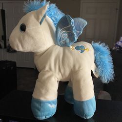 White/Blue Pegasus Horse