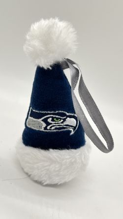 Seattle Seahawks Santa Hat Ornament. EC. Christmas