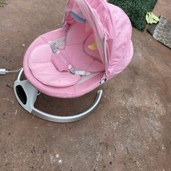 HARPPA Electric Portable Baby for Infant, Pink, Swing 