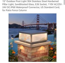 Like new 15” outdoor post light 304
