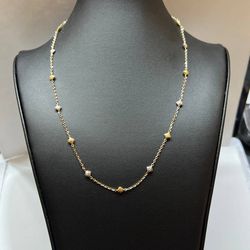 18k two tone gold lady’s necklace