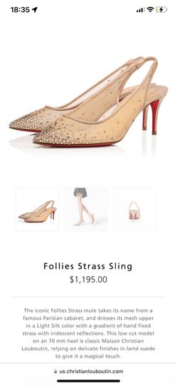 Follies Strass SILVER Fishnet - Women Shoes - Christian Louboutin