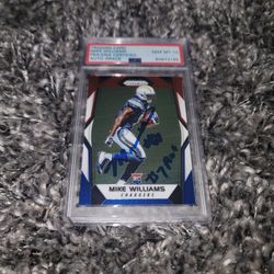 Mike Williams Signed Inscribed "#7 Pick" 2017 RWB Prizm RC PSA GEM MT 10 AUTO. RARE "#7 Pick" Inscription!