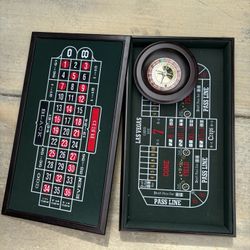 Las Vegas Casino Games Table Top Set Black Jack Craps Roulette 