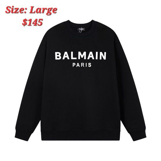 Brand New Designer Men's Women's Large Black Sweatshirt 