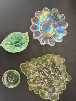 Beautiful Collection of Vintage Decorative Glass Dishes