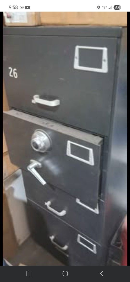 Mosler Multi Drawer, Fire- Resistant Safe, W/ Combination Lock