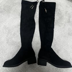 Women Suede Over The Knee Boots