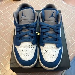Air Jordan 1 Low GS 'True Blue Cement' Kids