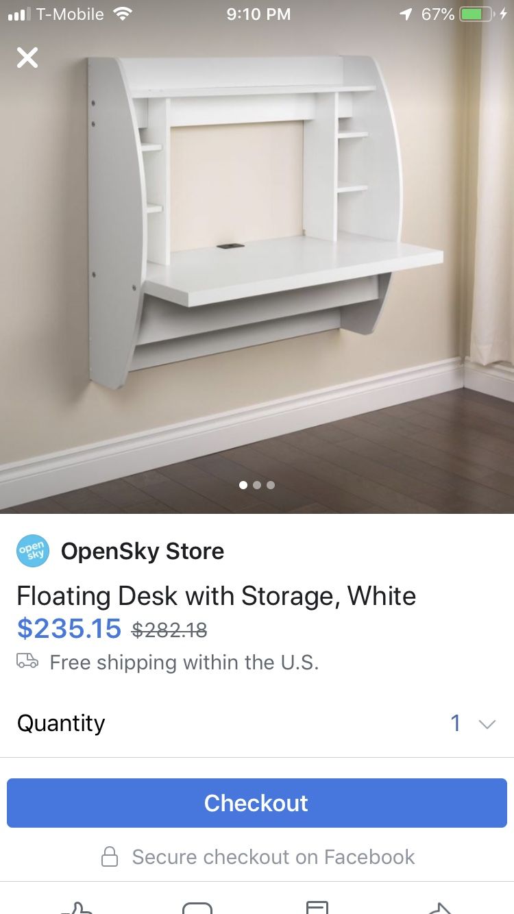 Floating desk