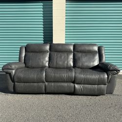 Elegant 3-Seat Reclining Sofa – Super Comfortable Faux Leather  