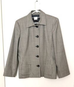 Vintage Women's Harvé Benard Collection Houndstooth Wool Jacket