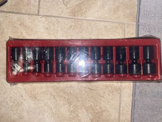 12 pc 1/2" Drive 6-Point SAE Flank Drive