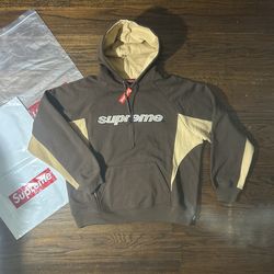 Supreme Division Hooded Sweatshirt Brown