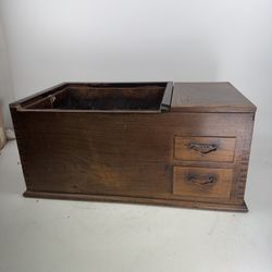 Antique Japanese Meiji Period Hibachi Tea Tansu Chest Wood Tea Ceremonial