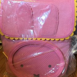 Miffy Corduroy and Faux Leather Pin Trading Backpack