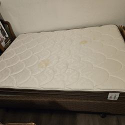 Full Size Bed Set With Metal Frame, Available August 1