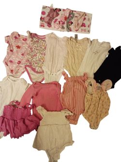 Girls clothes and headbands 3 to 6 months