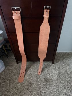 Weight lifting belts.