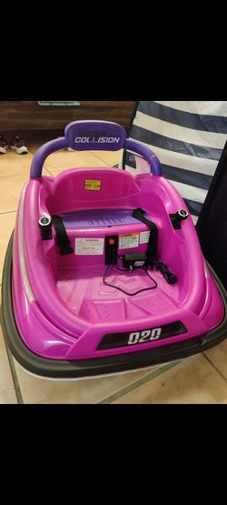 Pink kids bumper car