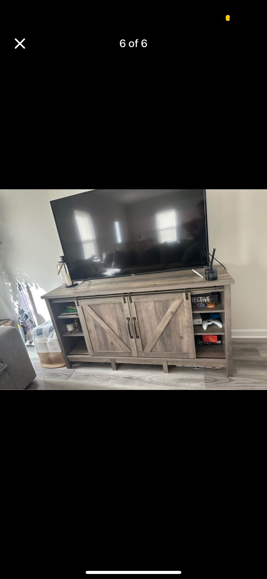 TV Stand with Sliding Barn Doors