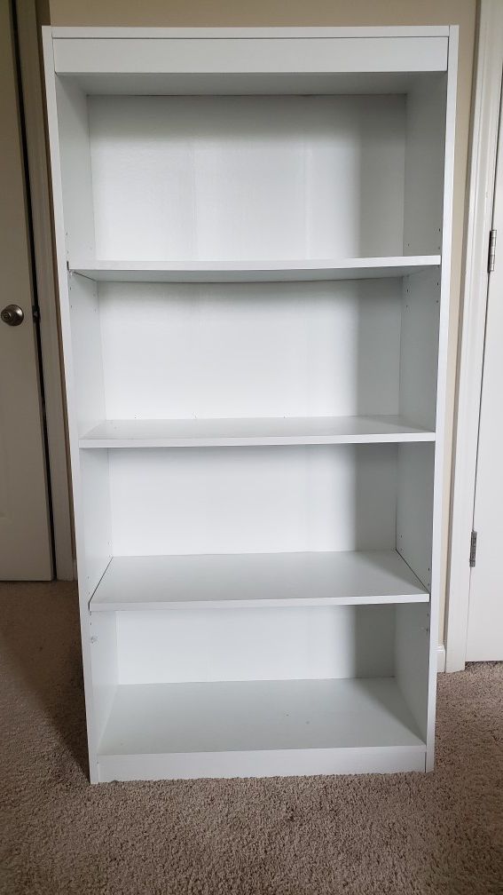 4 Shelf Bookcase (White)