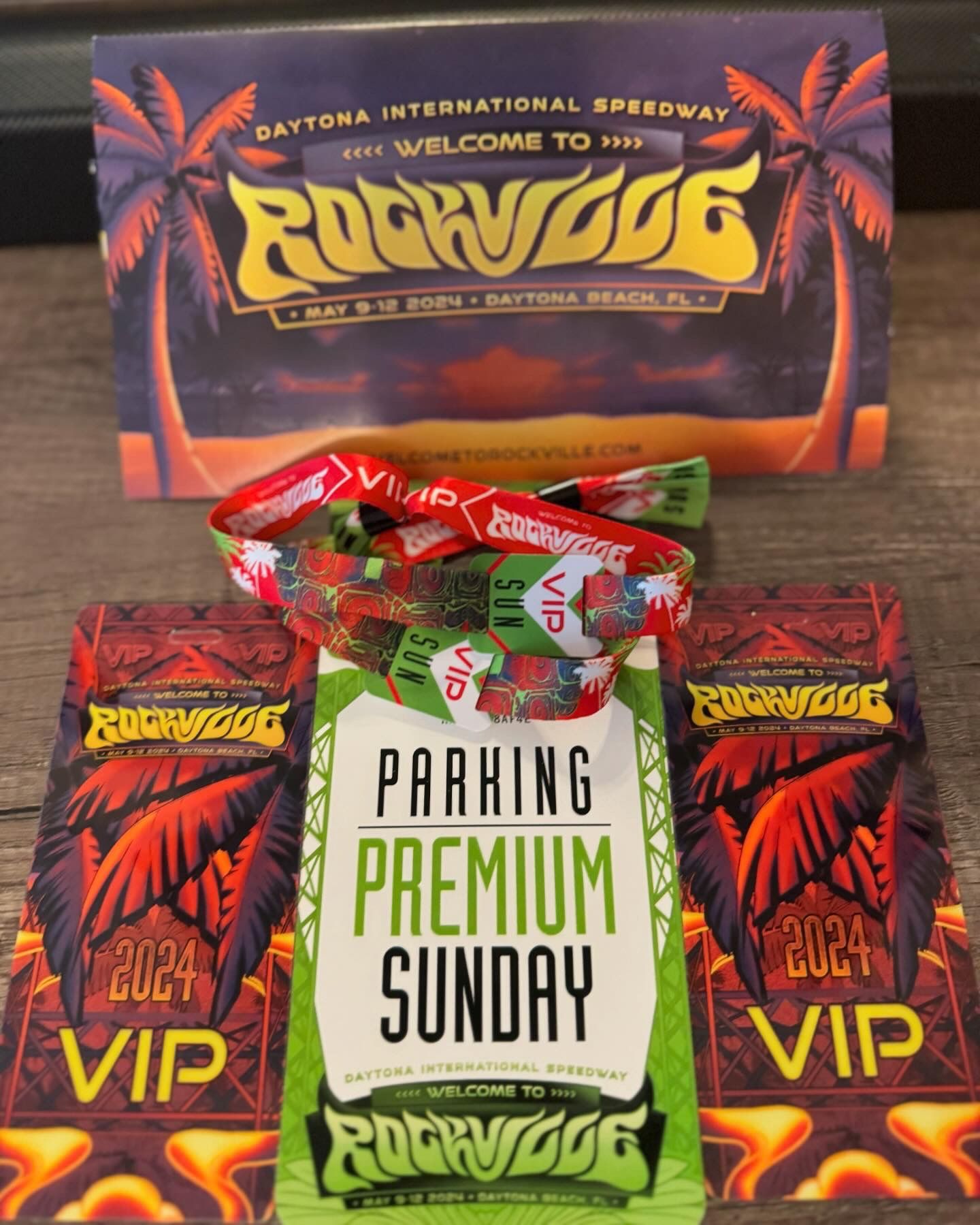 Welcome To Rockville 2024  - May 12th- 2 Vip Wristbands And Premium Parking Pass