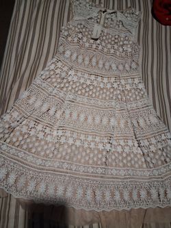 Beautiful  New  dress  beige  Color