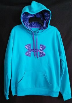 Under Armour Blue Semi Fitted Hoodie SweatShirt Large