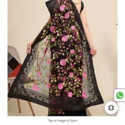New India Flowery Throw Over / Cover 