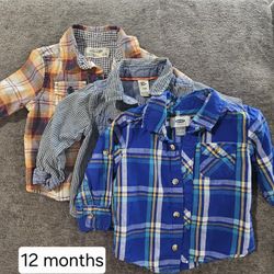 Button Up Shirts 12 Months