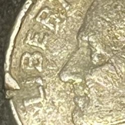 2012 D Dime Coin With Lamination On The Rim
