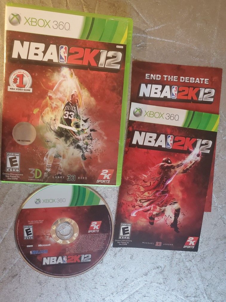 NBA 2K12 Larry Bird Cover Xbox 360 basketball video games CIB
