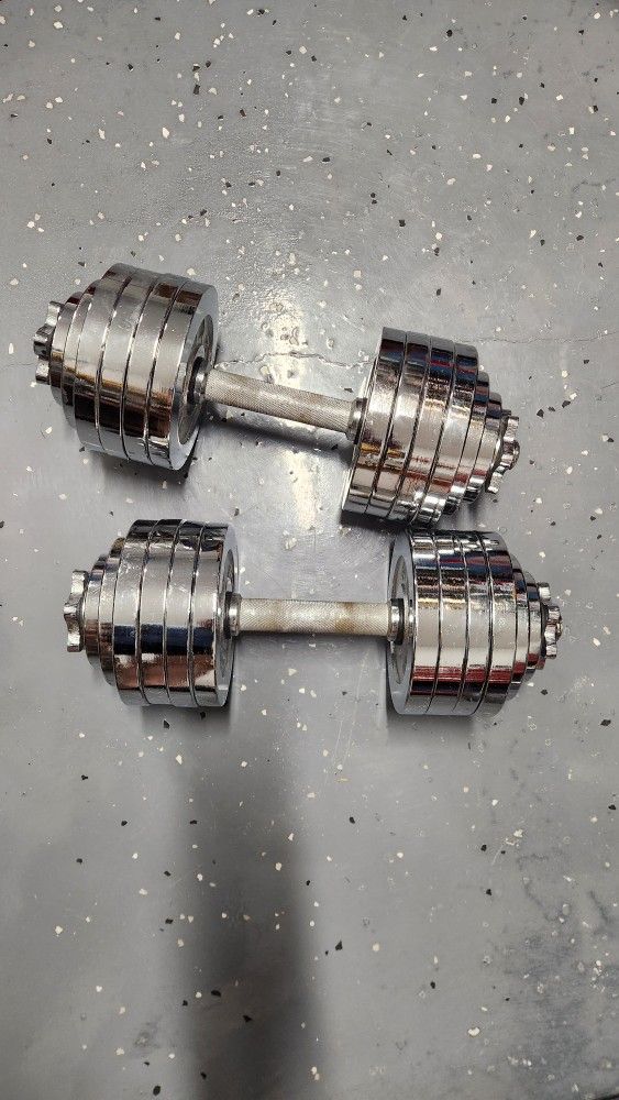 Adjustable Dumbbells 105 Lb Total Weight 