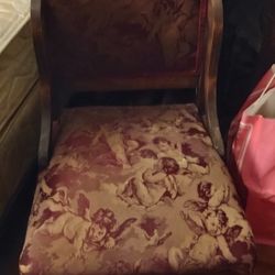 Early 1900 Vintage Hand Carved Angel Chair