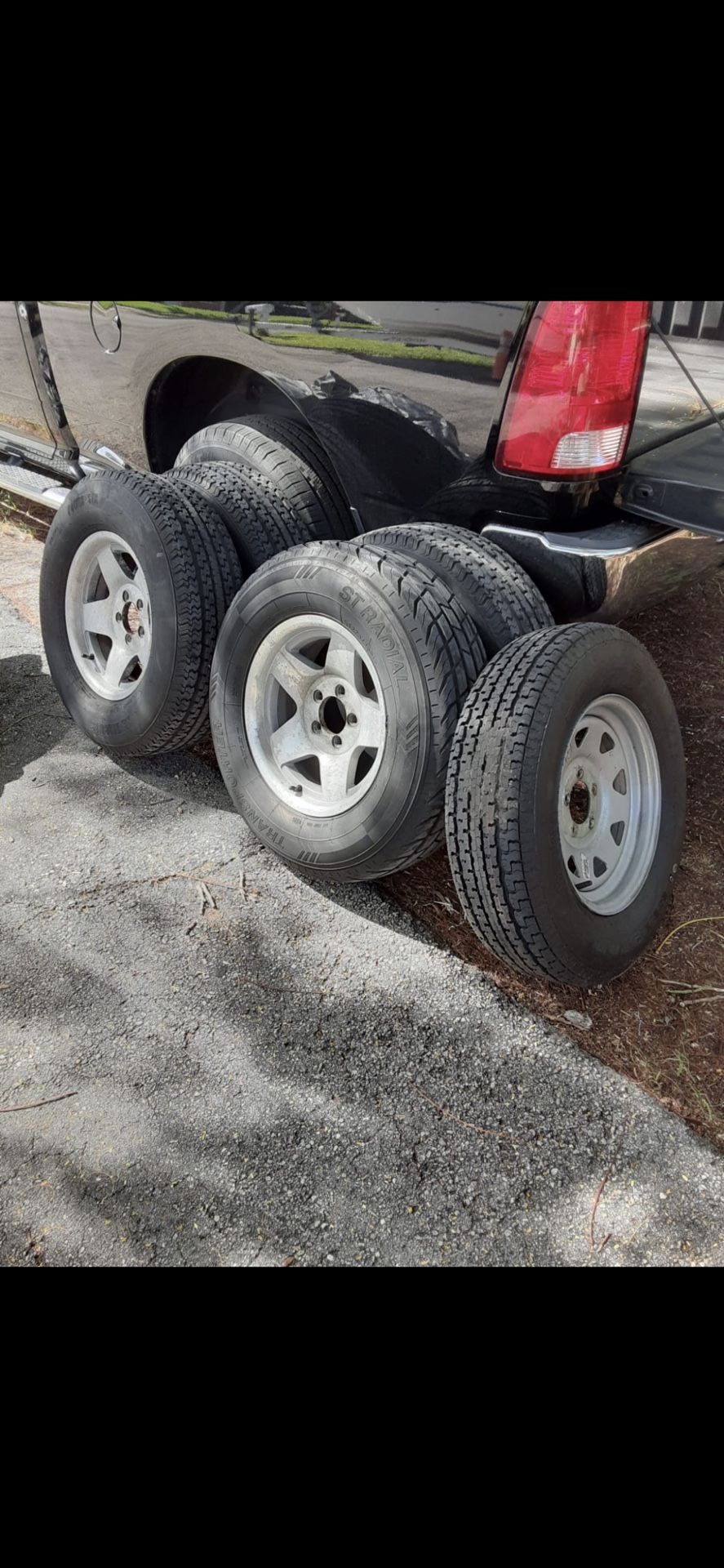 aluminum trailer wheels. Set of 5,