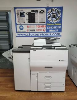 Ricoh MPC 6503 Wireless Color Production Copier Printer Scanner - 65 ppm with