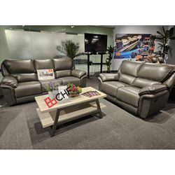 2 Pc Recliner Sectional Sofa And Loveseat Set 