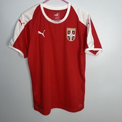 Serbia Jersey Mens Medium Red Puma 2018 2019 Football 