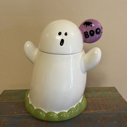 Halloween Ghost Boo Cookie Jar! Ceramic!