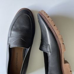 Women’s Size 6.5 Lucky Brand Black Leather Penny Loafers