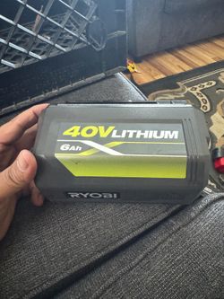 RYOBI Battery 40V Lithium-Ion 6.0 Ah High Capacity