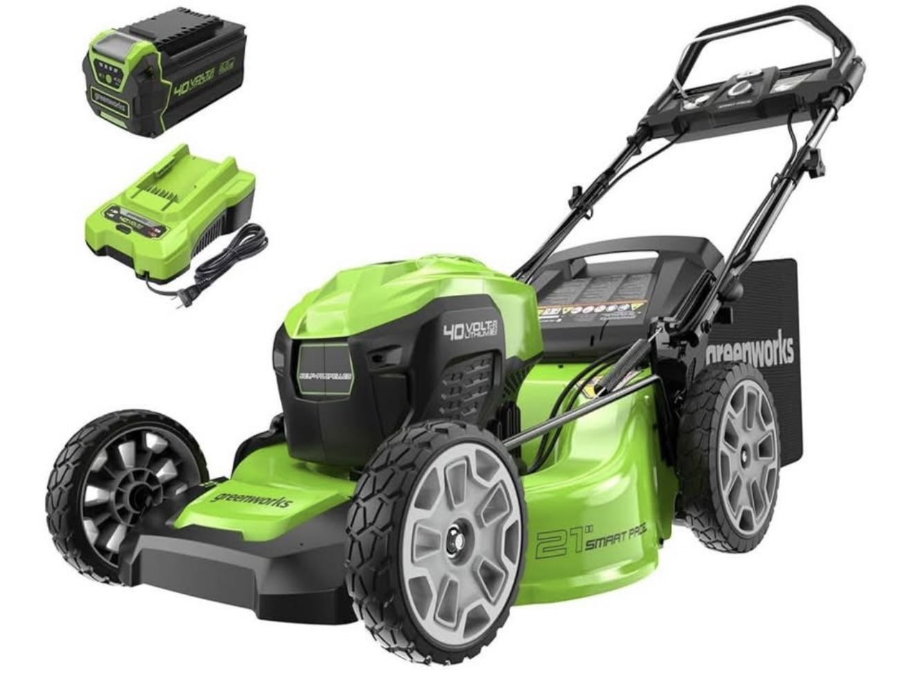 Greenworks 40V 21" Brushless Cordless (Smart Pace / Self-Propelled) Lawn Mower