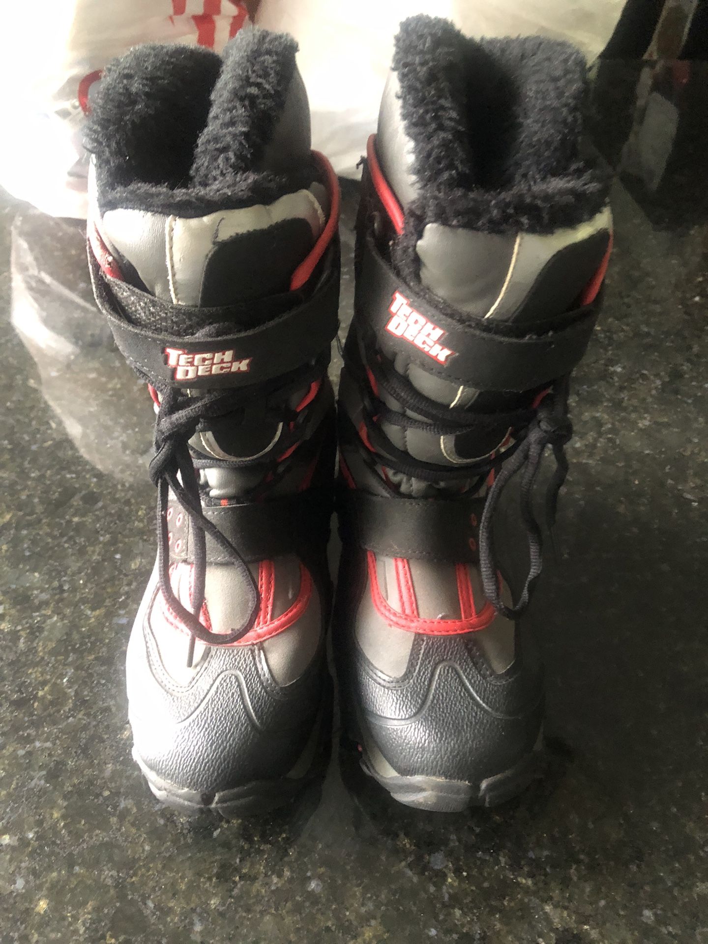 Tech Deck Boys Size 3 Youth Snow Boots