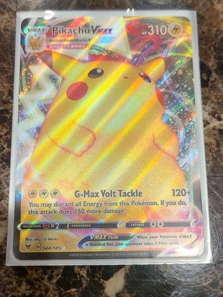 Pokemon Cards Pikachu Vmax 044/185