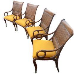 VTG Set of 4 Hollywood Regency Style Armchairs by Hooker Furniture 