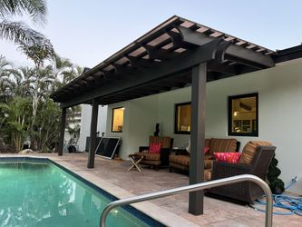 Wood pergola