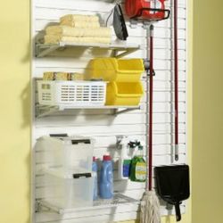 Flow Wall brand, Panel Garage Organizer Set with Hooks & Shelves , Storage Solution 