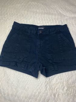 Joe Boxer Women’s Size 5 Black High-Rise Cuffed Shorts Stretch Cotton