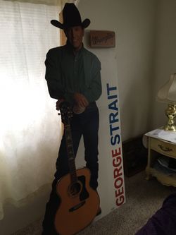 6’ George strait wrangler life-size poster board